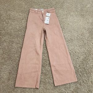 Light pink wide leg pants